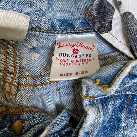 Vintage Lucky Brand Light Blue Ripped-Up Jeans - Rare Find! - Picture 1 of 3